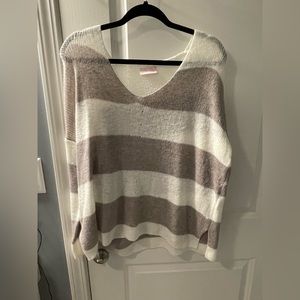 Pink Lily Striped Sweater